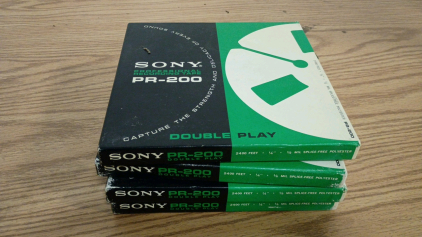 4 Rolls Sony PR200 Double Play Reel to Reel Recording Tape