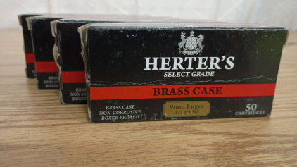 Ammo! 200rds Herters 9mm FMJ 115gr