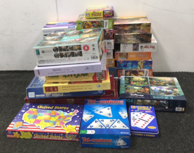 Approx. (31) Puzzles, (3) Board Games