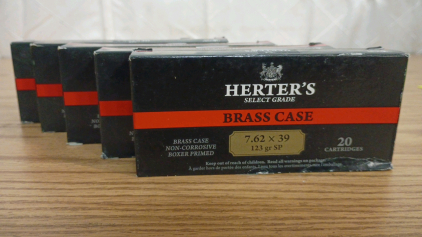 Ammo! 100rds Herters Select Grade 7.62x39mm 123gr Soft Point