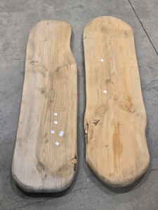 (2) Large Wood Slabs - 52"L x 14&frac12;"W x 3"Thick