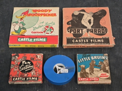 Assorted Collection of Vintage Castle Films 1940s-1950s 8mm Film Cartoons & Movies *Rare Collection* Featuring Woody Woodpecker, Three Little Bruins, & More!