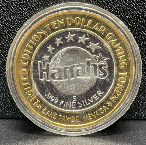 Harrah's Marilyn Monroe $10 Gaming Token, .999 Silver, Lake Tahoe, Nevada