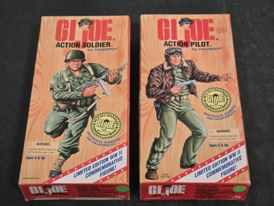 (2) Hasbro GI Joe Action Figures *Never Been Opened* Limited Edition WWII - Action Soldier & Action Pilot