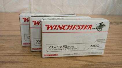 Ammo! 60rds Winchester 7.62x51mm 149gr M80 FMJ