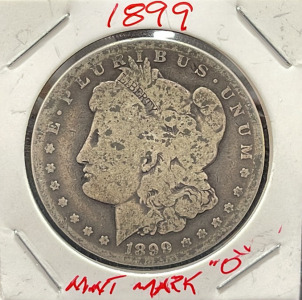 1899 Morgan Silver Dollar, New Orleans Mint Mark "O", 90% Silver