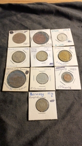Axis and Allied Powers Coinage German Third Reich 1937 2 Reichmarks Coin, German Empire, French Francs, Italian Lire, British Pence