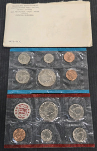 Set of (11) 1971 Uncirculated US Coins from San Francisco Treasury Department (Still in Original Packaging)