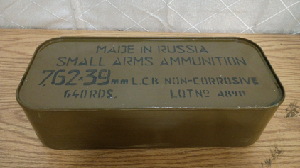 Ammo! Unopened Can! 640rds 7.62x39mm LCB Non-Corrosive Made in Russia