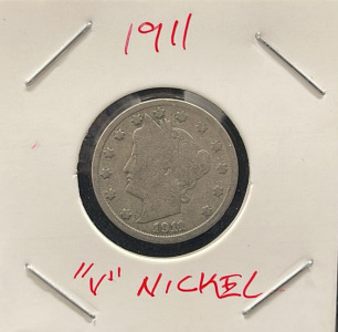 1911 Liberty Head "V" Nickel, United States Coin, Charles E. Barber Design