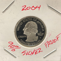 2004 Wisconsin State Quarter, S Mint Mark, 90% Silver