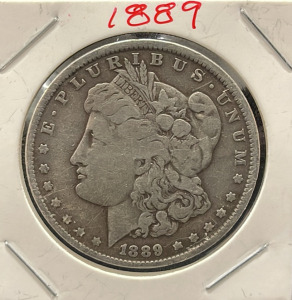 1889 Morgan Silver Dollar Coin, "O" Mint Mark, U.S. Liberty and Eagle Design