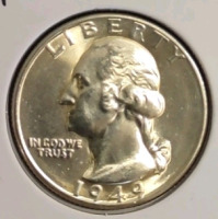 1949 MS66 Gem Silver Washington Quarter - 3