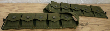 M1 Garand Bandoleer Pouch Belt with 5 Loaded Bandoleers .30-06--10 Pouch Belt