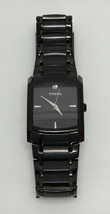 Fossil Black Stainless Steel Analog Wristwatch - Quartz Movement, Model: 2514xx