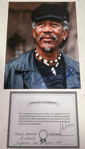 Signed 8x10 Morgan Freeman Photograph With Certificate of Authenticity