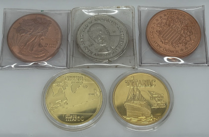 Ronald W. Reagan, Titanic, Liberty Commemorative Coins Set