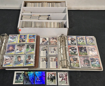 Lot of Assorted Vintage Football & Baseball Cards Including: Reggie Jackson, Bo Jackson, Frank Thomas, & Much More!