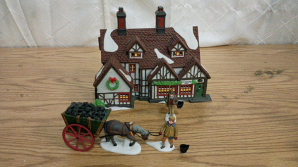 Department 56 Dickens Village Series-Ashbury Inn and Delivering Coal for the Hearth