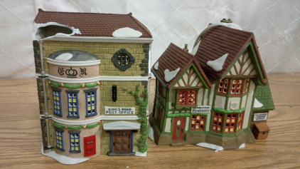 Department 56 Dickens Village Series Kings Road Post Office and Hembleton Pewterer