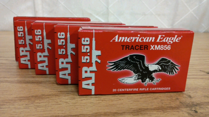 Ammo! 100rds American Eagle 5.56mm 64gr Tracer XM856