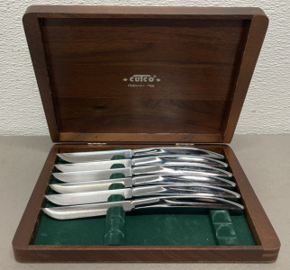 Cutco Steak Knife Set, 6-Piece, Stainless Steel, Walnut Box