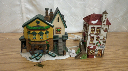 2) Department 56 Dickens Village Series-The Grapes Inn and CH Watt Physician