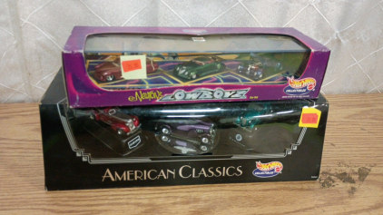 Hot Wheels Collectibles American Classics and Newton's Cowboy 3 Car Collector Packs