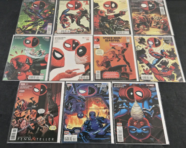 (11) Collection of Marvel Spider Man/Deadpool Comics in Protective Sleeves