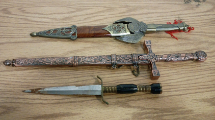 3) Fantasy Knives/Daggers 10"-17"