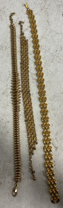 (3) Mid Century Gold Tone Necklaces