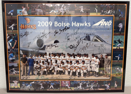 2009 Boise Hawks Autographed Team Photo with Air National Guard Logo