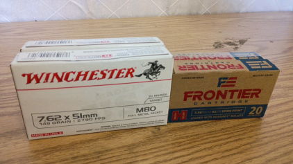 Ammo! 80rds-40rds Winchester 7.62x51mm 149gr M80 FMJ and 40rds Frontier 5.56x45mm 62gr Spire Point