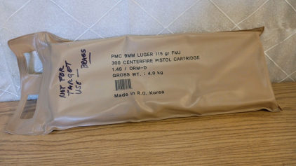 Ammo! 300rds PMC 9mm 115gr FMJ Brass Cased in Wet Bag