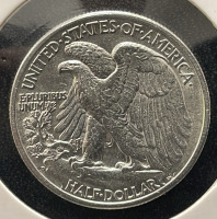 1942-D Walking Liberty Half Dollar, Denver Mint, 90% Silver - 3