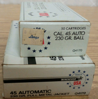 Ammo! 100rds Winchester .45 Auto 230gr Ball and FMJ - 2