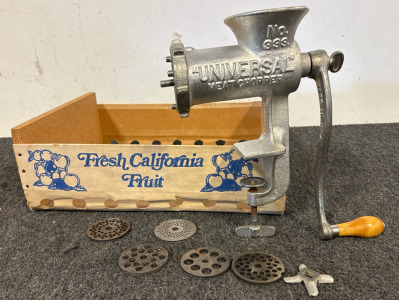 Antique Universal Meat Grinder - Works