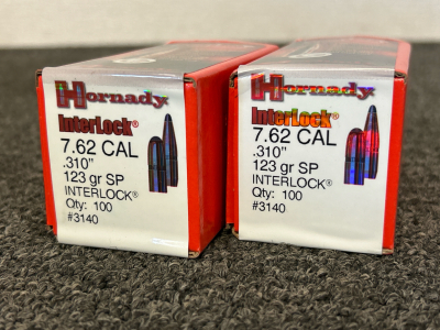 Hornady Ammunition: 7.62 Cal 123 Gr. SP (200 Count)