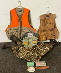 Hogman Fishing Waders & 4 Hunting / Fishing Vests
