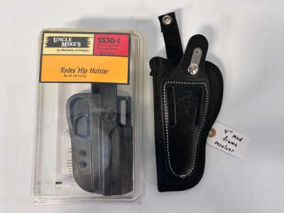 Uncle Mikes Kydex Hip Holster 5530-1 Right Hand Only and 4" Medium Frame Revolver Holster 76