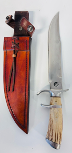 8.5" Blade Hunting Knife With Leather Sheath