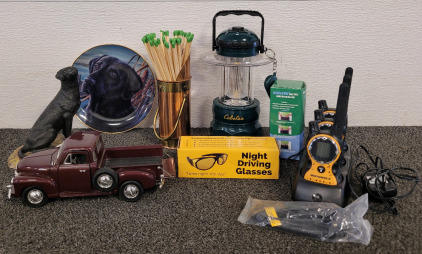 "Ready to Retrieve" Black Lab 1982 Limited Edition Porcelain Figurine, "Man's Best Friend" Limited Edition Franklin Mint Plate, Mira 1953 Diecast Chevrolet Pick Up Truck, And More