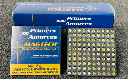 Box Of Magtech No. 2-1/2 Large Pistol And Revolver Primers (1000 Count)