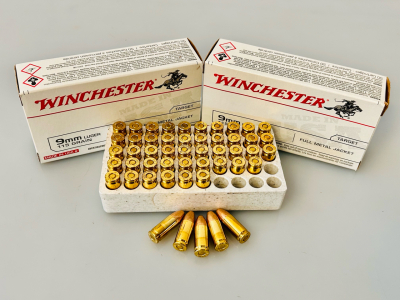 (100) Rnds Of Winchester 9mm Luger 115 Gr. FMJ