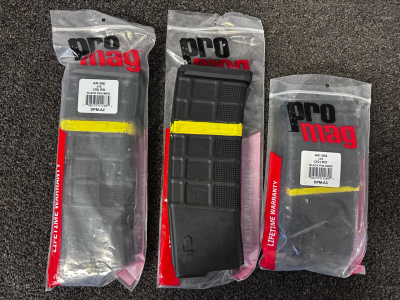 (3) Pro Mag AR-308 (20) Rnd Black Polymer Magazines