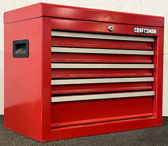 Craftsman Tool Cabinet W/ Drawers, Assorted Tools & Rifle / Fishing Pole Lighters