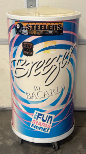 Vintage-Style Bacardi Breezer Cooler On Wheels