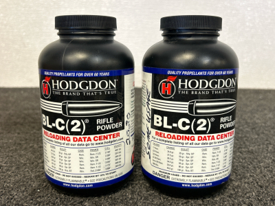 (2) Bottles Of Hodgdon BL-C (2) Rifle Powder