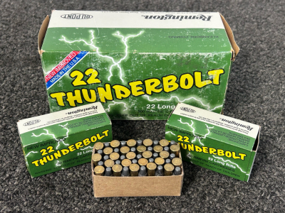 Box Of Remington 22 Thunderbolt Long Rifle Hi-Speed Cartridges (500 Count)
