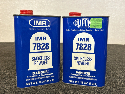 (2) Metal Cans Of IMR 7828 Smokeless Powder (2 Lbs)